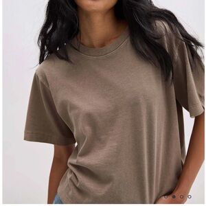 Richer Poorer Relaxed Crop Tee Brown